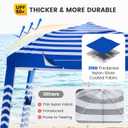 Zeraty Beach Cabana 8'8', Portable Beach Canopy Easy Pop Up, Beach Tent Sun Shelter with Side Wall, Beach Umbrella Tent with SilverCoated Fabric for Family, Wind Resistant, 96 inches x 96 inches x 108.2 inches