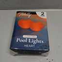 TIALLY Floating Pool Lights Solar Powered - Red Heart Solar Pool Lights, Waterproof Inflatable LED Light Decor, Romantic Night Light Float Decorations for Pools, Garden, Patio (2 Pack)