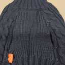 KYEESE Dog Sweater Small Dogs Sweater Stretchy Knitwear Cat Clothes Soft Pullover Warm Turtleneck Dog Sweaters for Small Dogs Male with Gingham Patchwork Thick Pet Coat for Fall Winter Cold Weather (4# Navyblue, Small)