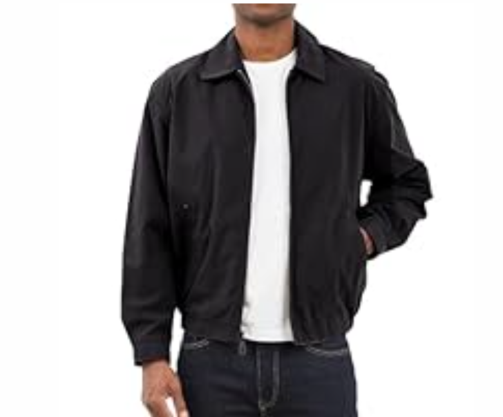 London Fog Mens Auburn Zip Front Golf Jacket Black 4 Extra Tall