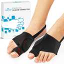 Bunion Corrector for Overlapping big Toes,Big Toe Straightener,Bunion Splint,for Bunion Relief,Hallux Valgus Pain Relief,Comfortable & Breathable. (Black, MIDDLE:MEM(5-7)/WOMEN(7-9))