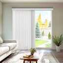 CHICOLOGY Vertical Blinds , Door Blinds & Shades , Blackout Window Shade , Vertical Blinds for Doors , Sliding Blinds Oxford White (Vinyl) 78"W X 84"H, Pack of 2