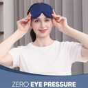 MZOO Luxury Sleep Eye Mask for Side Sleeper Men Women, Zero Eye Pressure 3D Sleeping Mask, Light Blocking Patented Design Night Blindfold, Soft Eye Shade Cover for Travel, Blue