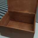 Large Brown Wooden Box Storage with Hinged Lid | 15.8x11.8x9.44in (+-0.5) | Keepsake Decorative Gift Box | Acacia-Like Wood Chest Trunk Product NOT Intended for 15 Years OR Below