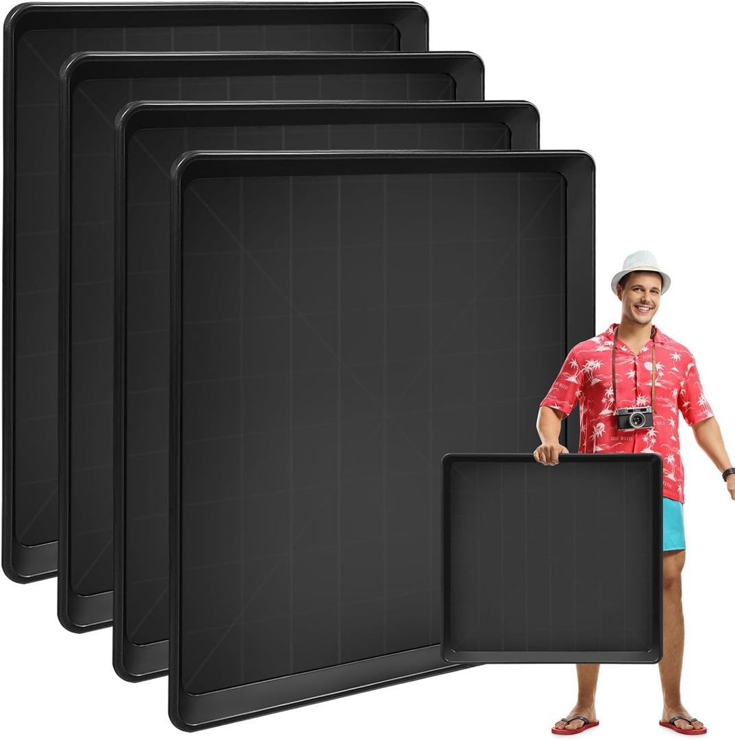 Hlimior4 Pack Oil Change Drain Pan - 22Auto Oil Drip PanOil Drip Tray for Under Car Plastic Oil Tray,Mini Fridge Drip Tray for Mini Fridges Air Conditioners Machinery Oil Catch Pan Replacement Tray