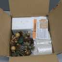 6Pcs Christmas Candle Rings Wreaths, Small Christmas Wreath with Glasses and Plastic Candles with Snowy Pinecone&Red Berry, Mini Candle Holders for Table Centerpiece(6, Green)