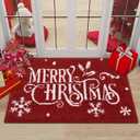 SHACOS Merry Christmas Bathroom Rug 20x32 Christmas Bath Mats Non Slip Soft Absorbent Microfiber Bath Rugs Home Decor Bath Rug, Machine Washable Xmas Carpet for Bathroom Floor