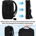 ECOHUB 17'' Small Travel Backpack, United Airlines Personal Item Bag 16.7"x10"x8" with 13 Pockets Carry on Backpack with USB Port Luggage Sleeve Travel Essentials for Men Women Water Resistant, Black