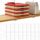 HBlife 12 Inches Tall [Extra Tall Version] Clear Shelf Dividers, 18 Pack Purse Organizer for Closet Perfect for Handbags, Acrylic Bookshelf for Organization