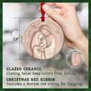 5 x Holy Family Tradition Ornament 2025 - Religious Nativity Scene Ornament, Christian Holiday Keepsake Gift - Mary, Joseph & Baby Jesus Ceramic Christmas Tree Hanging Decor