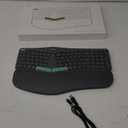 Nulea Wireless Ergonomic Keyboard, Split Keyboard with Cushioned Wrist Rest, Bluetooth and USB Connectivity, USB-C Rechargeable, Compatible with Windows Mac