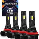 Dechiramo Compatible For 2013 2014 2015 2016 2017 2018 2019 2020 2021 2022 2023 2024 Nissan Sentra High Beam Low Beam bulbs Combo, 500% Brightness 6500K White Light,Car interior light bulb(Pack of 4)