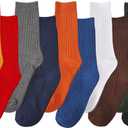 CHUNG Men Coloured Cotton Socks Unisex Novelty Solid Dress Sox Colorful Fashion Fun 6-13 Casual Crew Business Sports