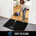 PLEASOR Front Door Mat Indoor Outdoor Entrance, Dirt Resistant and Absorbent Doormat, Sturdy Non-Slip Backing Entry Mat, Fade Resistant, Easy Clean Low-Profile Entryway Mat, 29x17, Black