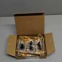 Stocking Hangers for Mantel,4 Pcs 2 in 1 Adjustable Fireplace Christmas Stocking Holder,No-Drill, Easy to Install Garland Hanger for Christmas Decorations,Fits 0.1-3.5Mantles (Gold, 4)