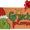 MAINEVENT Grinchmas Please Door Mat Outdoor 30x17 Inch, Grinchmas Christmas Door Mat for Covered Outdoor Area, Welcome Mat w/Non-Slip Backing Rug, Grinchxmas Doormat