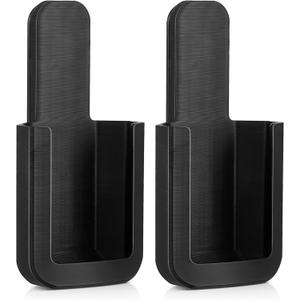 Saillong 2 Pack Ceiling Fan Remote Control Holder with Screws Wall Mount Fan Remote Bracket (Black)