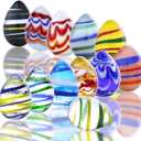 HDCRYSTALGIFTS Crystal Eggs Handmade Tiny Eggs Decorative Home Decoration Collectible Figurines for Boy Girl Party Favor Craft (12 pcs) (Colorful-1)
