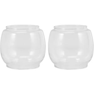 Uonlytech Retro Oil Lamp Shade 2.36 Inch Glass Kerosene Lamp Cover Vintage Clear Protector Replacement for Outdoor and Home Decor