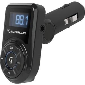 Scosche BTFM3 BTFREQ Universal Bluetooth Hands-Free Car Kit with Digital FM Transmitter and 10-Watt USB Car Charger - Black XL (Single Port)
