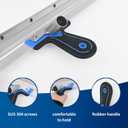 Self-Levelling Cement Tool Kit,Spike Roller for Self Leveling Cement,Epoxy Floor Tools,Roller Brush,Floor Construction Roller Spiked Shoes,Stainless Steel Scraper Self-Leveling Rake(Blue)