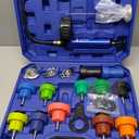 Orion Motor Tech Coolant Pressure Tester Kit, 19pc Radiator Pressure Tester Kit with 15 Radiator Adapters & Wrench, Cooling System Pressure Tester Kit with Vacuum Pump & Probe Thermometer