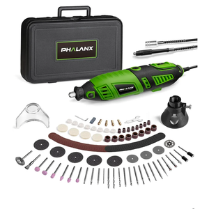 180W Rotary Tool Kit, 1.5-Amp PHALANX 6 Variable Speed with Flex Shaft, 8000-32000RPM Multi-Tool& 139pcs Accessories Kit, Power Multiuse Set Prefect for Crafting Projects and DIY Creations…