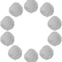 Uxcell 20Pcs Faux Fur Pom Pom Balls, 2 Inch Soft Fluffy Pompoms for Hats Keychains Scarves Gloves Bags Accessories, Light Gray