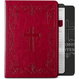 Christian Bible Journal for Men & Women – Premium Eco-Leather Undated Bible Study Notebook, Devotional & Prayer Journal | Perfect Christian Gift for Men | Ideal for Graduation, Pastor, Baptism & Church