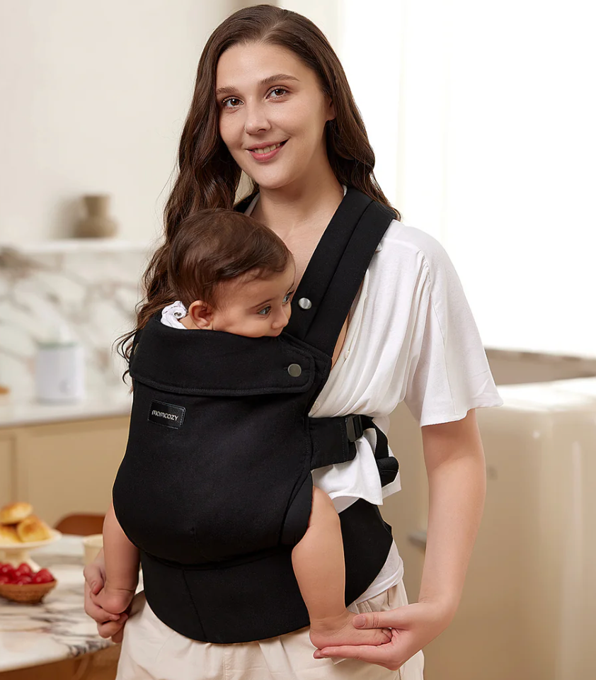 Momcozy PureHug Baby Carrier, 3-24 Months, Black 