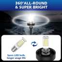 Boat Stern Light Anchor Light, 28"-48" Telescoping Pole Boat Lights LED with Base & Extra Bulb, Waterproof 3NM 360 All Round Marine Navigation Lights for Boats LED for Pontoon, Fishing, Bass Boats