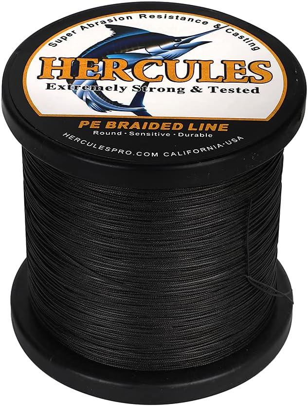 HERCULES Braided Fishing Line 12 Strands, 100-2000m 109-2196 Yards Braid Fish Line, 10lbs-420lbs Test PE Lines for Saltwater Freshwater