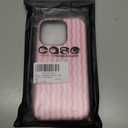 Ufbara Compatible with iPhone 16 Pro Case, Cute Glossy Wavy Stripe Design