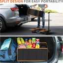 Collapsible Foldable Wagon Cart Heavy Duty, 3-in-1 Utility Dolly Wagons Carts with Wheels, Portable Folding Hand Truck with Removable Bag for Groceries, Laundry, Sports, Office