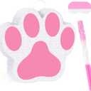 Small Dog Paw Pinata Puppy Pinata with Stick & Blindfold, Animal Themed Birthday Decor for Puppy Birthday, Party Supplies