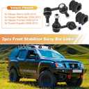 No.K80470/K80471 2pcs Front Sway Bar Links Stabilizer Link Kit Bushings Set for Nissan X-Terra Pathfinder Frontier 2005-2019 for Suzuki Equator 2009-2012 Suspension Kit