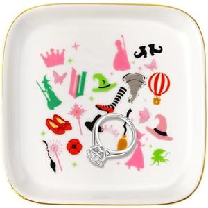 Fiupan Music & Musical Jewelry Ring Dish - Trinket Small Jewelry Case Birthday Gift for Fans, Ceramic Tray Rings Earrings Necklaces Decorative Dish for Woman Girls Friends (Evil Witch Movie)