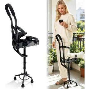 Hands Free Knee Crutch – Universal for Left & Right Feet, Adjustable Knee Crutches for Adults, Peg Leg Crutch for Injured Foot, for Adults for Foot Surgery