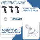Rear Axle Bearing Puller Tool Axle Seal and Bearing Remover Set with Slide Hammer Yoke and 3 Rear Axle Puller Adapters, 1" to 2-7/8" IDs