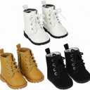 Bencailor 3 Pairs Winter 18 Inch Doll Boots and Shoes Christmas Dolls Shoes American Themed Boots Skates for Dress up(Simple Style)