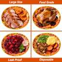 100Pcs Thanksgiving Oval Paper Plates and Napkins Set, 10" x 12" Large Disposable Party Plates for Fall Party and Thanksgiving Day