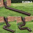 2 Pack Flexible Rain Gutter Downspout Extensions,Drain Downspout Extender,Gutter Extension Flexible,Down Spout Drain Extension Pipes,Extendable from 21 to 60 Inches (Brown)