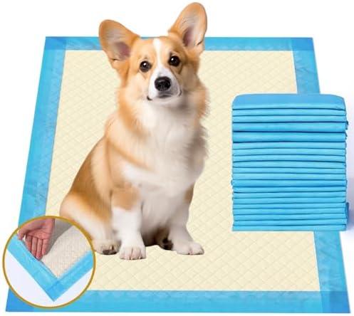 Gardner Pet Ultra Absorbent Thicker Dog Pee Pads Rugular 22"x22" Leak-Proof Odor-Control Small Blue Puppy Training Pads Full Edge-Wrapping Pad for Dogs Dogs, Puppies, Doggie, Cats, Rabbits - 40 Ct