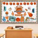 2 x Basketball Bulletin Board Decorations - Sports Classroom Decorations, Basketball Game Paper Cutouts Set for Chalkboard, School Office Wall Background Decor Supplies