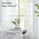 Jubilantex White Floral Lace Sheer Curtains with Decorative Scalloped Edge95 Inches Long for Bedroom Living Room Girl's Room,Set of 2 Panels,52" W