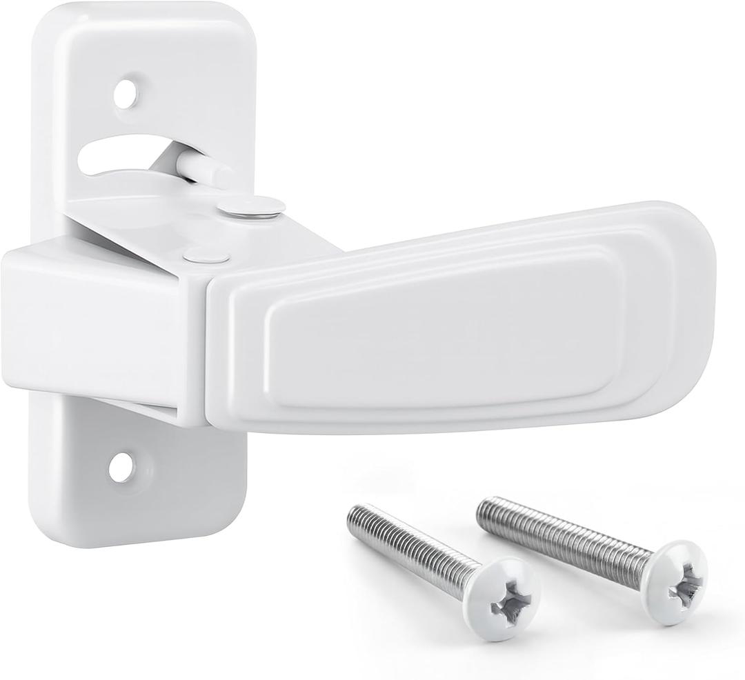 Replacement Screen Door Latch, Heavy Duty Inside Door Handle Compatible with Storm Doors Handle, Interior Latch for Screen and Storm Doors(for Non-Spring Loaded Strike,White)