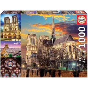 Educa - Notre Dame Collage - 1000 Piece Jigsaw Puzzle - Puzzle Glue Included - Completed Image Measures 26.8" x 18.9" - Ages 14+ (18456)