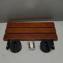 20" Shower Seat Teak Shower Bench, Wall Mounted Fold Down Shower Seats for Adults, Shower Seats for Adults a 400 lbs Capacity, Rust-Resistant Teak Folding Seat Suitable for Indoor Outdoor Use.