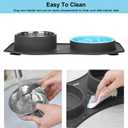 Anipaw Slow Feeder Dog Bowls 3 in 1 Stainless Steel Food and Water Bowls with Non-Spill and Skid Silicone Mat to Slow Down Eating for Large Medium Small Breed Size Dogs and Cats
