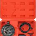 Vacuum and Fuel Pump Tester Gauge Kit | Gauge Leak Carburetor Pressure Diagnostics Tool Kit (Red)